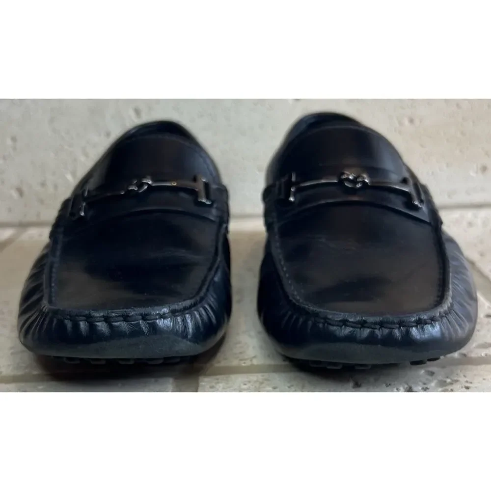 Tod’s Men’s Black Gommino Calf Leather Slip-on Driving Loafers Sz 6